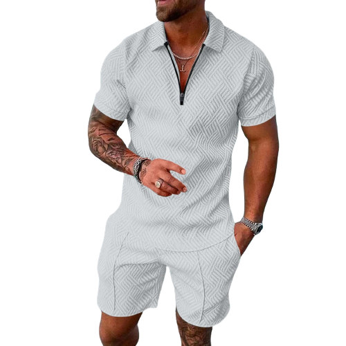 Conjunto Camisa Polo Manga Curta + Shorts Masculino 2 Peças